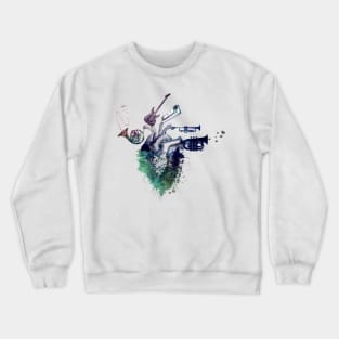 Music my love art #music #heart #love Crewneck Sweatshirt